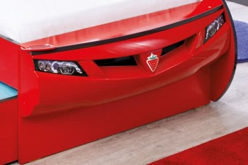 CARBED Кровать-машина Coupe с выдвижной кроватью Red 20.03.1306.00 в Новоалтайске - novoaltajsk.mebel54.com | фото