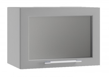Гарда ПГС 500 шкаф верхний горизонтальный со стеклом (Белый Эмалит/корпус Серый) в Новоалтайске - novoaltajsk.mebel54.com | фото