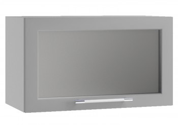 Гарда ПГС 600 шкаф верхний горизонтальный со стеклом Белый в Новоалтайске - novoaltajsk.mebel54.com | фото