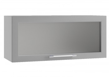 Гарда ПГС 800 шкаф верхний горизонтальный со стеклом Белый в Новоалтайске - novoaltajsk.mebel54.com | фото