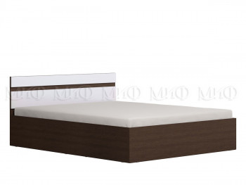 Ким кровать 1,6 (Венге/белый глянец) в Новоалтайске - novoaltajsk.mebel54.com | фото