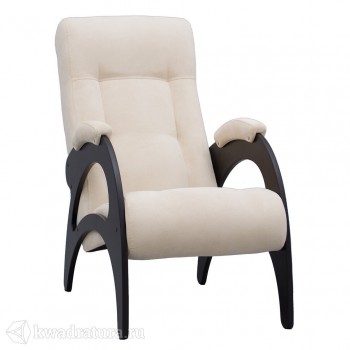 Кресло для отдыха Неаполь Модель 9 без лозы (Венге-эмаль/Ткань Ваниль Verona Vanilla) в Новоалтайске - novoaltajsk.mebel54.com | фото