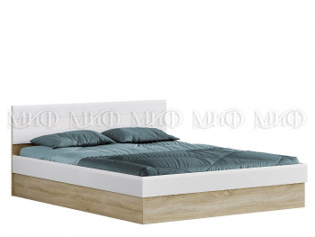 Кровать 1,4 спальня Фортуна (Дуб сонома/белый глянец) в Новоалтайске - novoaltajsk.mebel54.com | фото