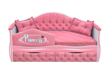 Кровать 160 серии Иллюзия 2 ящика 36 Розовый (мягкий бортик/подушки) в Новоалтайске - novoaltajsk.mebel54.com | фото