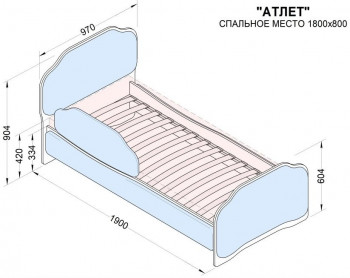 Кровать 180 Атлет 76 Зелёный (мягкий бортик) в Новоалтайске - novoaltajsk.mebel54.com | фото