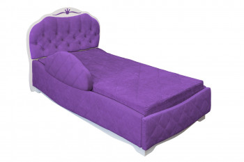 Кровать 190 Гармония Lux 32 Фиолетовый (мягкий бортик) в Новоалтайске - novoaltajsk.mebel54.com | фото