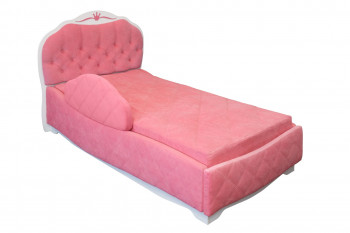 Кровать 190 Гармония Lux 36 Розовый (мягкий бортик) в Новоалтайске - novoaltajsk.mebel54.com | фото
