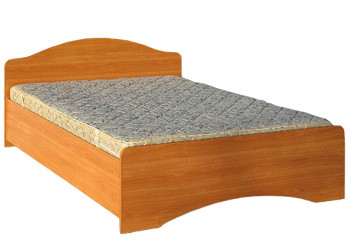 Кровать двойная 1600-1 без матраса (круглые спинки) Вишня Оксфорд в Новоалтайске - novoaltajsk.mebel54.com | фото