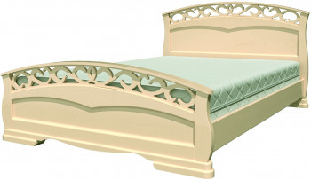 Кровать Грация-1 из массива сосны 1600*2000 Белый античный в Новоалтайске - novoaltajsk.mebel54.com | фото