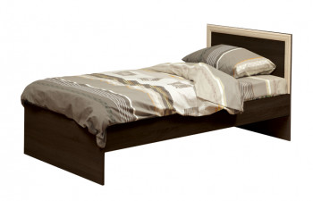 Кровать одинарная 21.55 (шир. 900) с настилом (венге/профиль дуб линдберг)/осн. в Новоалтайске - novoaltajsk.mebel54.com | фото