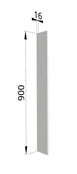 Панель торцевая (для шкафа верхнего торцевого высотой 900 мм) ВПТ 400 Мелисса (Белый скин) в Новоалтайске - novoaltajsk.mebel54.com | фото
