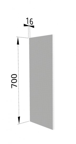 Панель торцевая (для шкафа верхнего высотой 700 мм) П Мелисса (Белый скин) в Новоалтайске - novoaltajsk.mebel54.com | фото