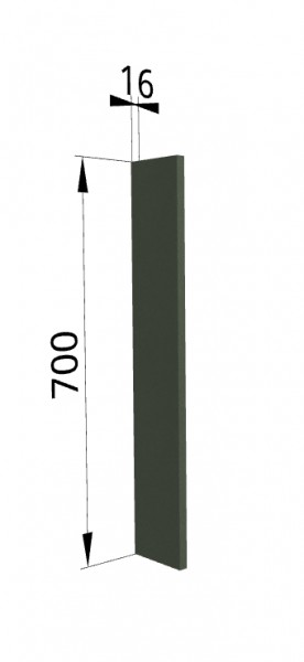 Панель торцевая ПТ 400 Квадро (для шкафа торцевого верхнего) Оливково-зеленый в Новоалтайске - novoaltajsk.mebel54.com | фото