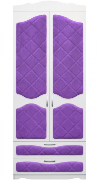 Шкаф 2-х створчатый с ящиками серии Иллюзия 32 Фиолетовый в Новоалтайске - novoaltajsk.mebel54.com | фото