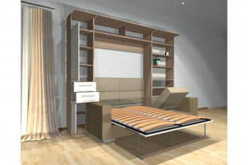 Шкаф-кровать с диваном Каролина в Новоалтайске - novoaltajsk.mebel54.com | фото