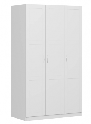 Шкаф трехдверный Пегас сборный белый в Новоалтайске - novoaltajsk.mebel54.com | фото