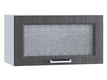 Шкаф верхний горизонтальный со стеклом 600, ШВГС 600 (Клен серый/корпус белый) в Новоалтайске - novoaltajsk.mebel54.com | фото