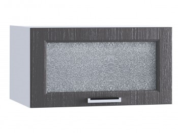 Шкаф верхний горизонтальный со стеклом 610, ШВГС 610 (Клен серый/корпус белый) в Новоалтайске - novoaltajsk.mebel54.com | фото