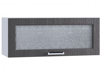 Шкаф верхний горизонтальный со стеклом 800, ШВГС 800 (Клен серый/корпус белый) в Новоалтайске - novoaltajsk.mebel54.com | фото
