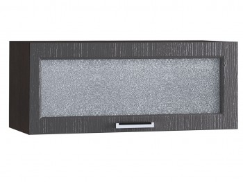 Шкаф верхний горизонтальный со стеклом 800, ШВГС 800 (Клен серый/корпус венге) в Новоалтайске - novoaltajsk.mebel54.com | фото